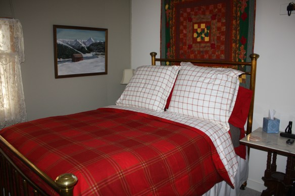 dressed in flannel finery . . . .