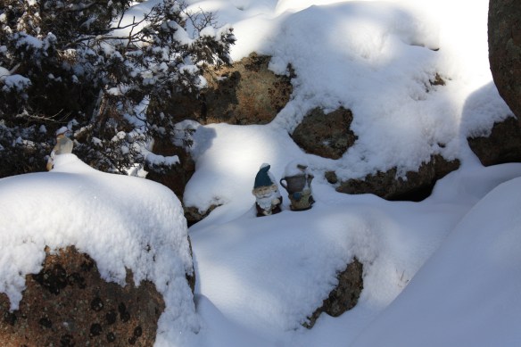 gnomes under the snow . . . .