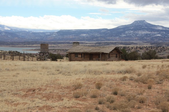 Mesa with cabin in foreground . . . . 